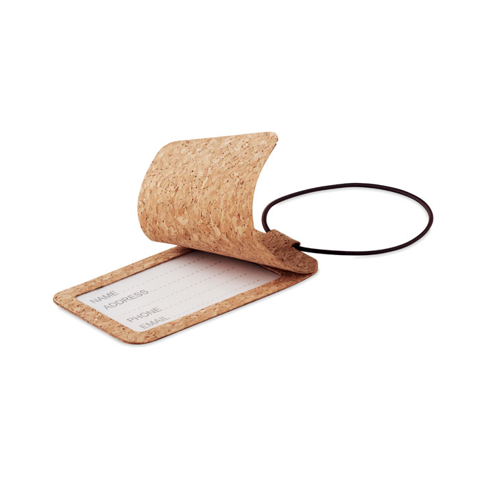 Cork luggage label